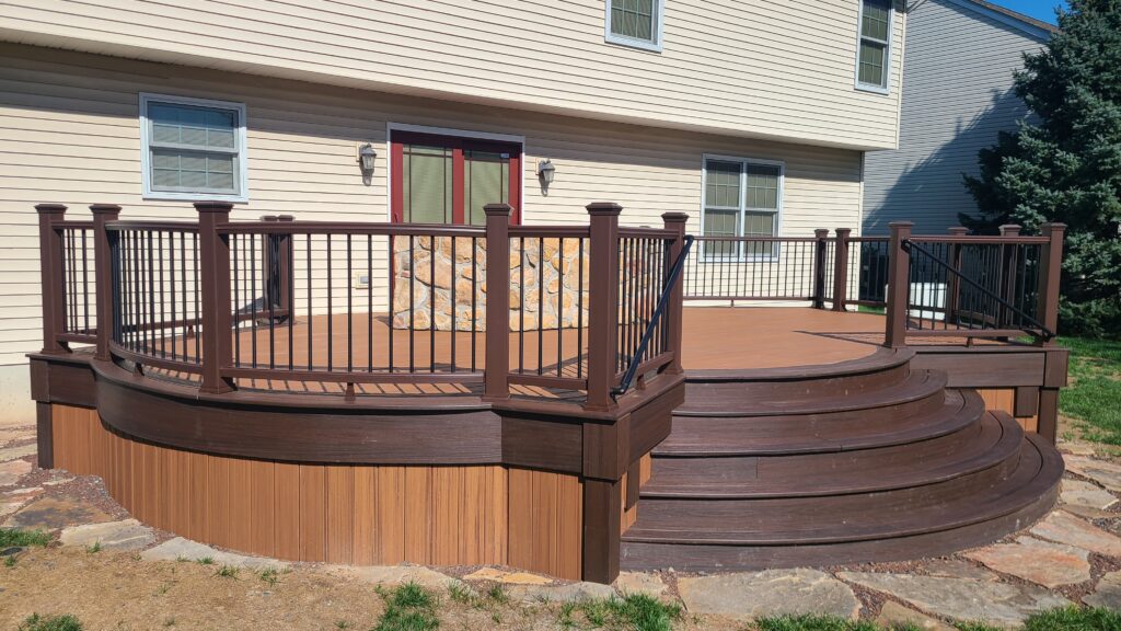 curved trex deck